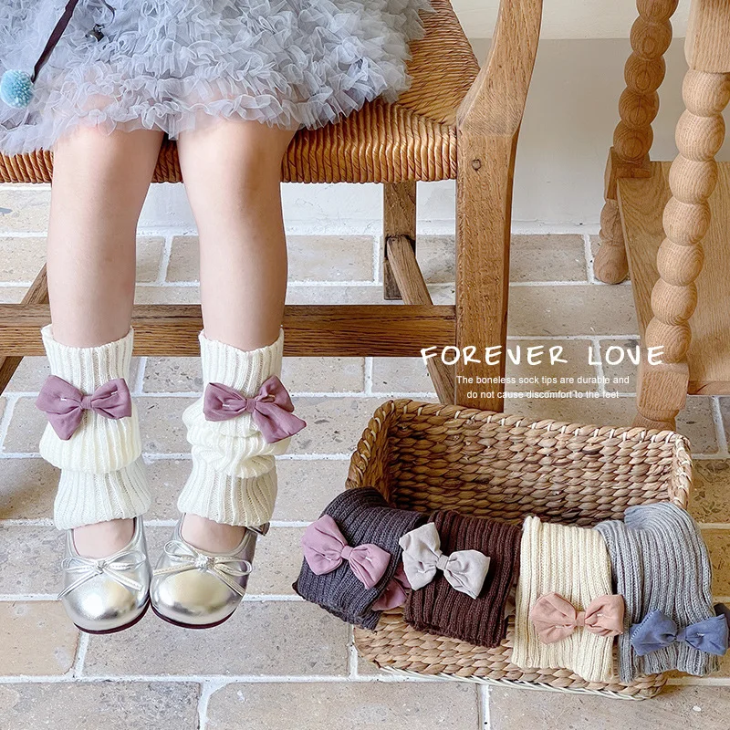 New autumn winter vertical socks cover girl baby Korean version fashion stacking