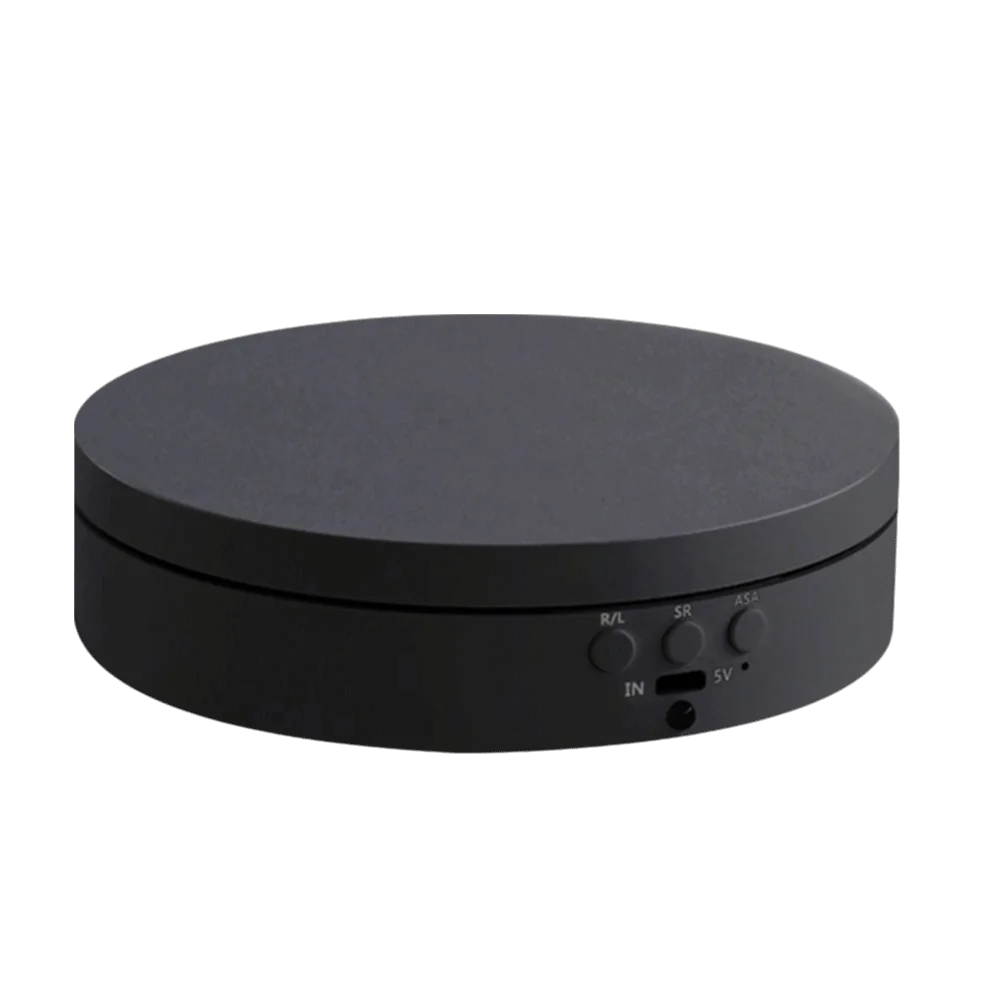 3 Speeds Jewelry Rotating Turntable Motorized Jewelry Holder 360 Degree Turntable 3kg Load Mini Electric Rotating Display Stand