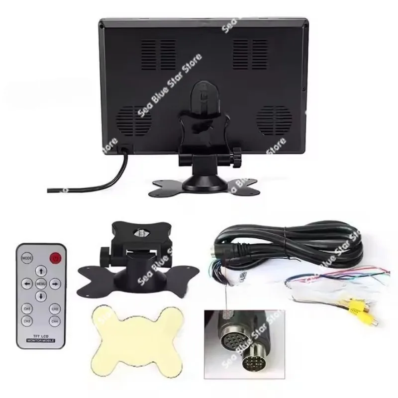 Monitor 9 inch high definition display car display 12 to 24V desktop butterfly stand tool