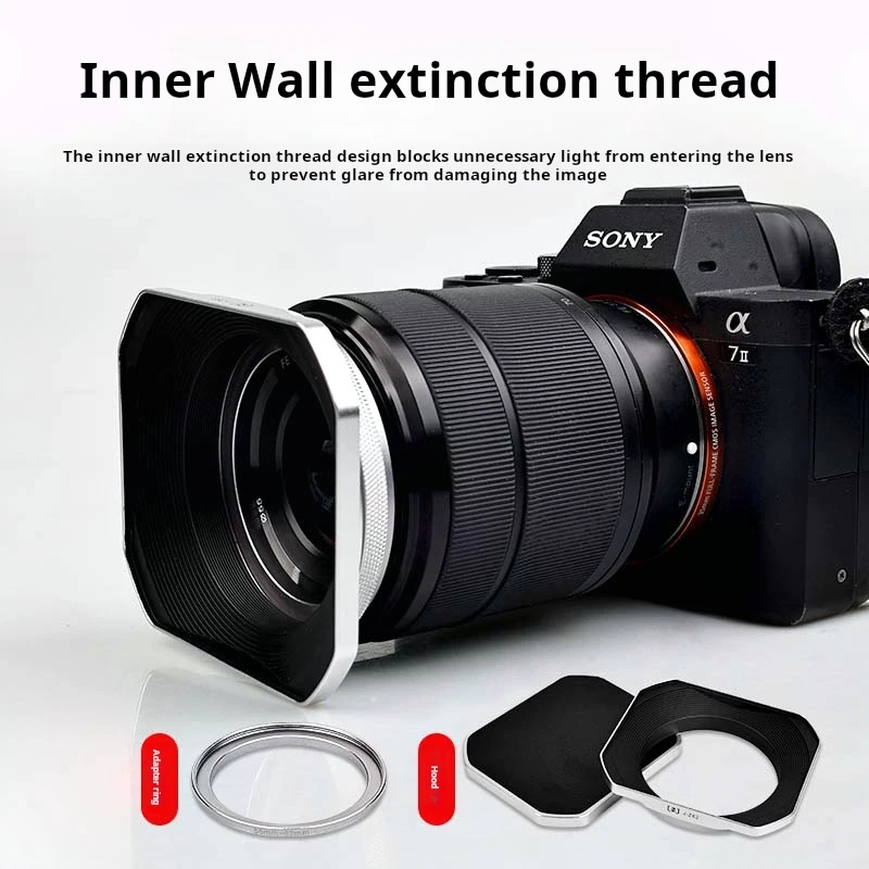 

Metal Square IOight Shield Suitable for Fuji 15-45/16-50mm Sigma Tenglong 52/55/58/62mm Ienses