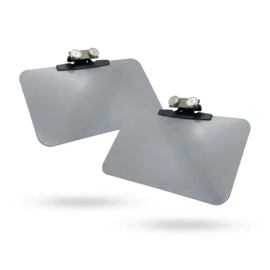 

2-Pack Magnetic UTV and Golf Cart Sun Visor Instant Install on Metal Roofs and Bars 15.7" x 7.8" Anti-Glare Sun Shade for Unive