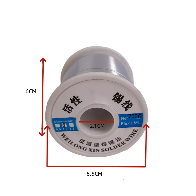 Kawat timah kawat Solder 700g dengan fluks Melt Rosin Core Solder Roll tidak bersih kualitas tinggi