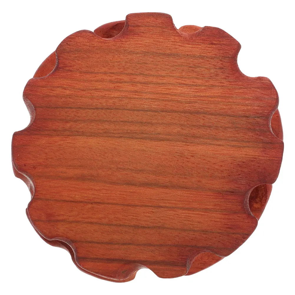 

Wooden Base for Tea Set Bonsai Crystal Ball Display Solid Round Stone Holder Indoor Plants Flower Pot Saucer