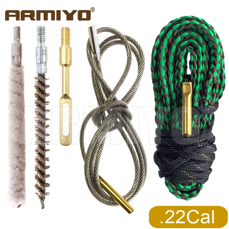Armiyo Eingebauter Bronze-Bürstenschlauch, Hartrohr-Reinigungsseil, Jagd-Reinigungstuch, Baumwollstäbchen, Kabel-Messingzieherhalter, passend für 4,5mm~18,5mm – Detail 3