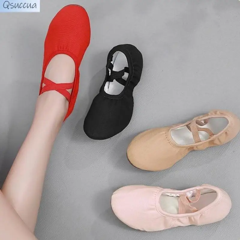 

Dance Shoes With Heels, Female Figure, Adult Ballet, Soft Sole, Indoor And Outdoor Cowhide Sole, Lace Up Free Dance Shoes