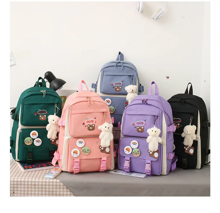school bag Kids backpack water proof Preschool Ages 6-18 Spine protection Reduce the burden Large capacity