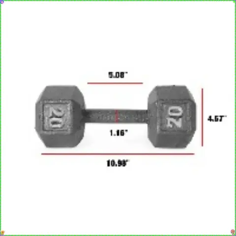 Manubrio esagonale da 20 libbre per palestra domestica, allenamento per la forza, attrezzature per il fitness per uomini e donne