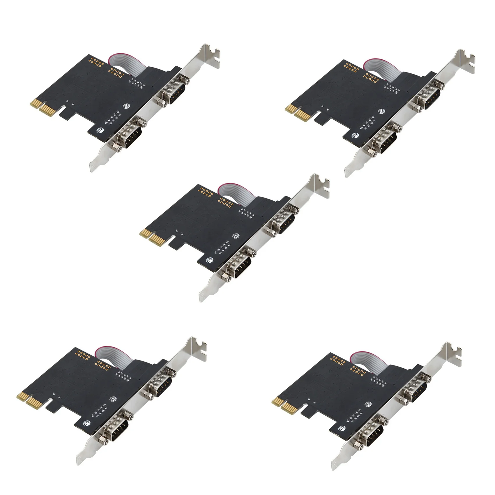 5X PCIe to Serial Ports RS232 Interface PCI-E PCI Express Card Adapter Industrial Control Computer Expansion Card