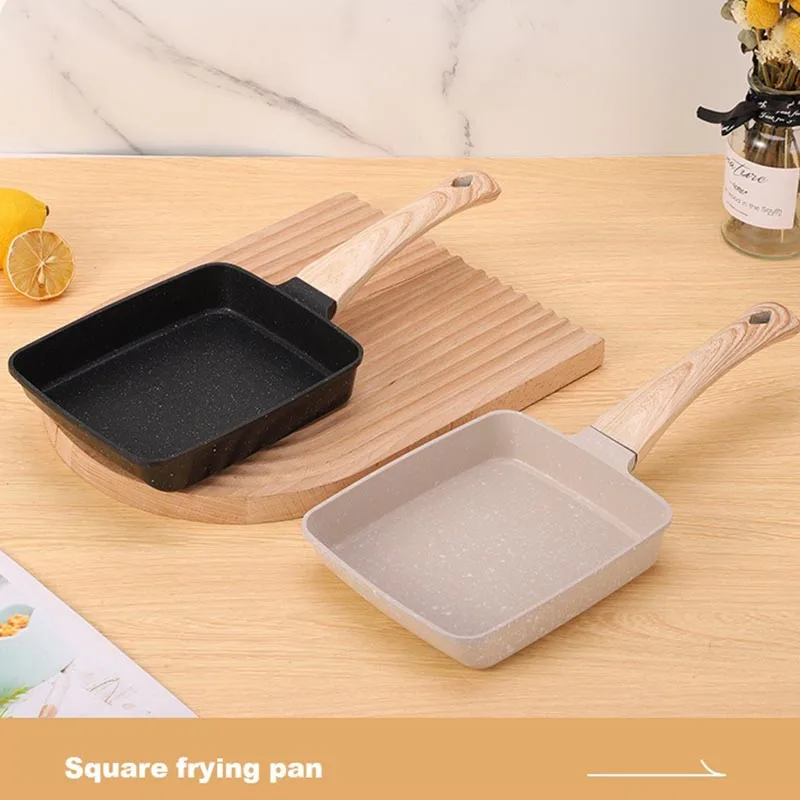 Nonstick Tamagoyaki Pan Japanese Omelette Egg Pan Rectangular Egg Roll Pan with Detachable Anti Scalding Handle for All Stove