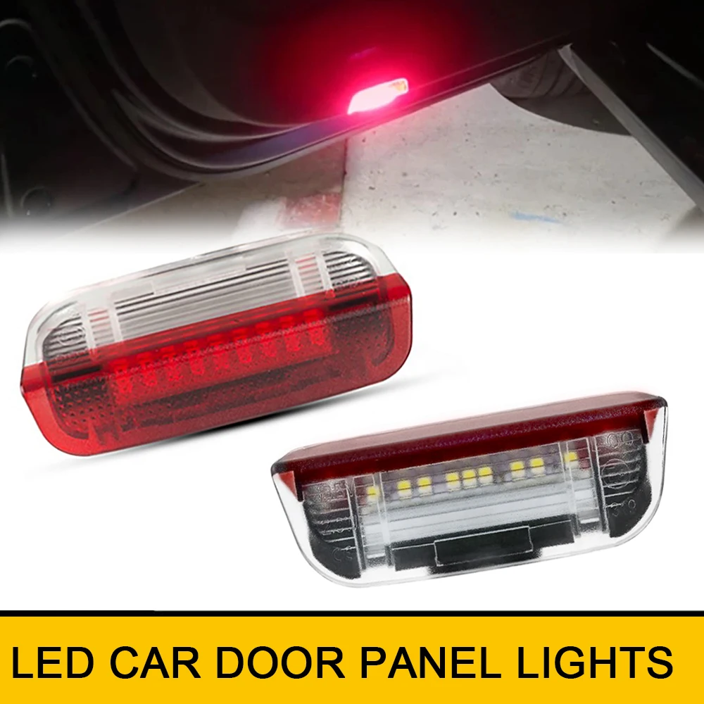 

2x LED Car Door Interior Warning Courtesy Light For VW Atlas Arteon New Beetle EOS Golf Jetta Passat CC Polo Phaeton Phideon