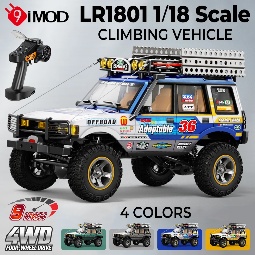 

9IMOD LR1801 Remote Control Car 1:18 Off-Road Climbing Car Four-Wheel Drive Professional RC Vehicle Toy Car Model Boy Adult