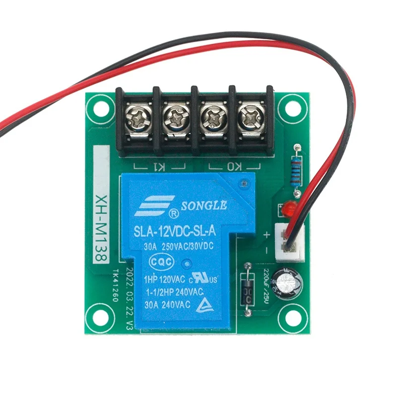 30A High Current Switch Adapter Board Relay Board 12V Input Switch Control 30A Output XH-M138