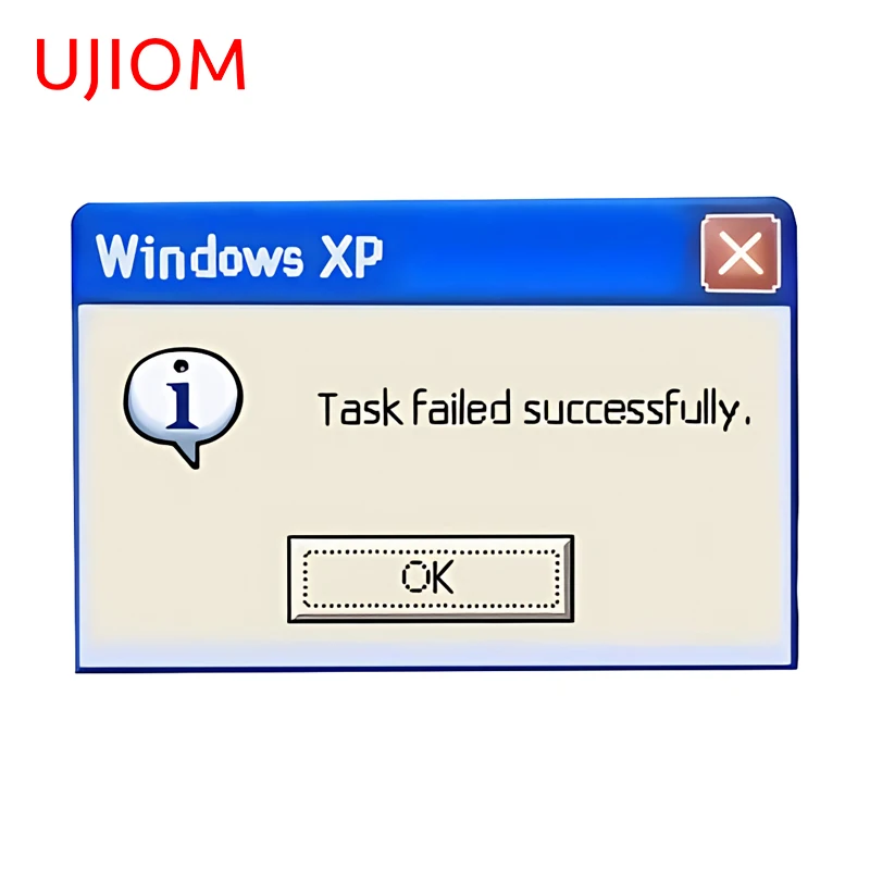 UJIOM Task Failed Successfully Wall Sticker Light Switch Interesting Occlusion Scratch Vinyl Decal Creative Laptop Computer Host