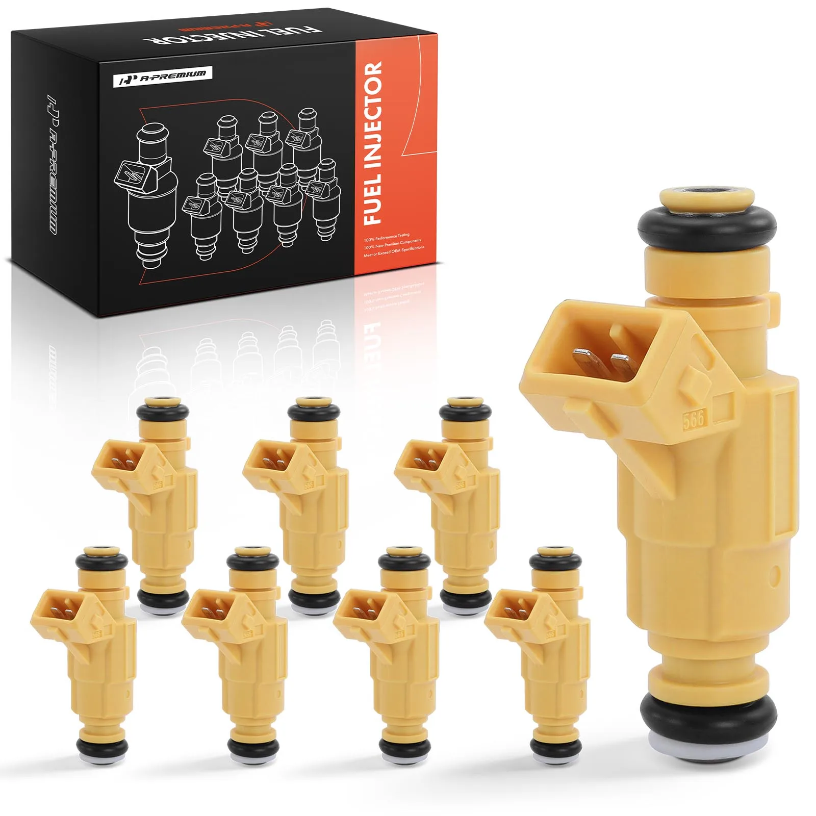 A-Premium 8Pcs Fuel Injector for Porsche Cayenne 2003 2004 2005 2006 V8 4.5L 0280156102