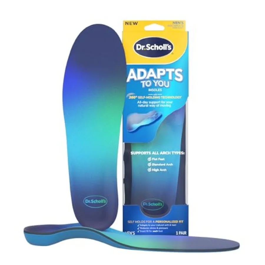 

Dr. Scholl's Adapts to You Insoles for Men, with Self-Molding Foam Technology Clinically Proven to Adapt to Your Feet, Flexible