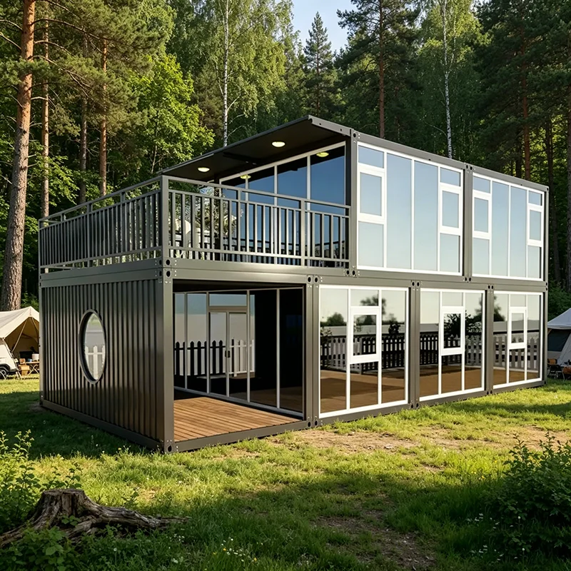 Casa Contenedor Expandible Prefabricada Grande de 20, 30 y 40 Pies con Cocina, Casa Móvil Prefabricada, Casas Prefabricadas