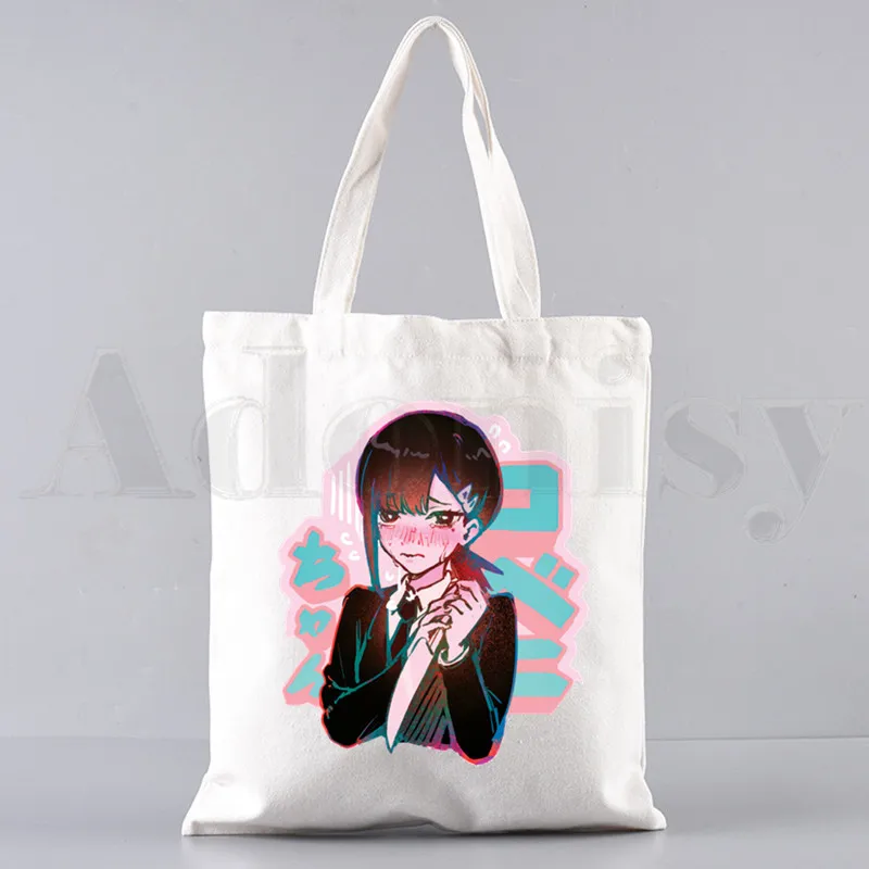 Chainsaw Man Manga Japanese Anime Pochita Makima Handbags Shoulder Bags Casual Shopping Girls Handbag Women Elegant Canvas Bag