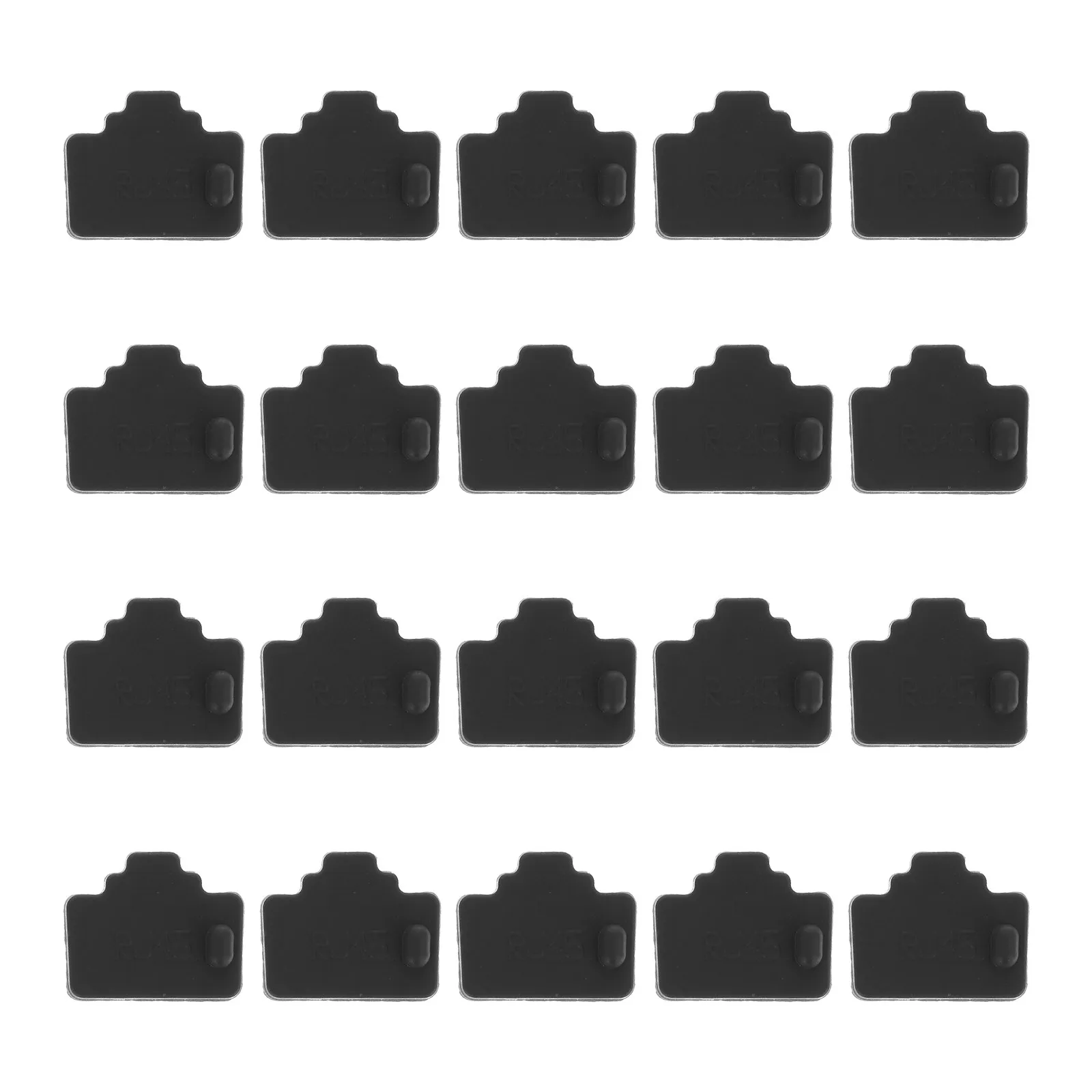 20Pcs Silicon Rj45 Interface Dustproof Covers Easy Install Remove Router Hub Ethernet Port Protectors Network Interface Caps