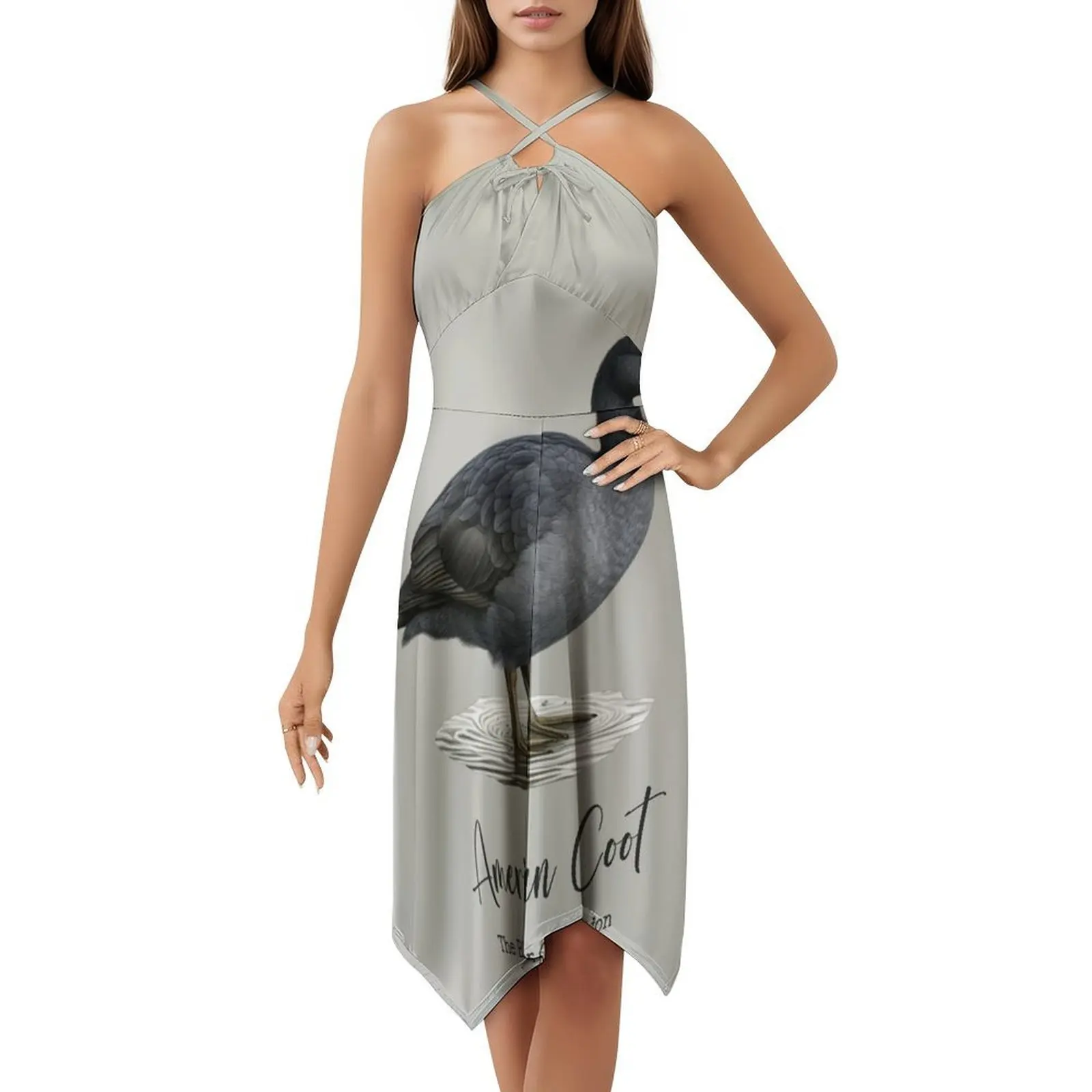 فستان American Coot-The Bird Lover Collection للسيدات للحفلات ملابس الشارع العصرية المطبوعة للنادي للسيدات معطف أمريكي