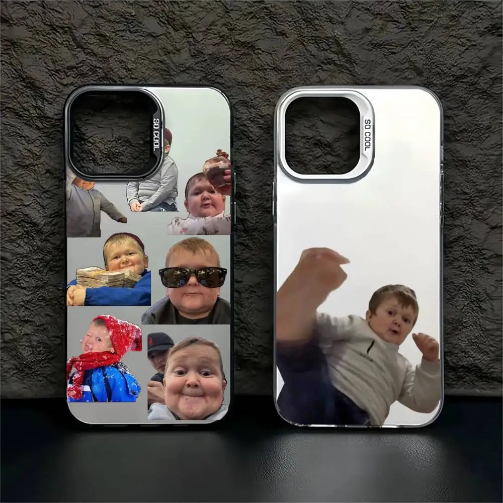 

Funny Babaite Hasbulla Phone Case For iPhone 17,16,15,14,13,12,11 Plus,Pro Max,XS,Colorful Silver White Cover