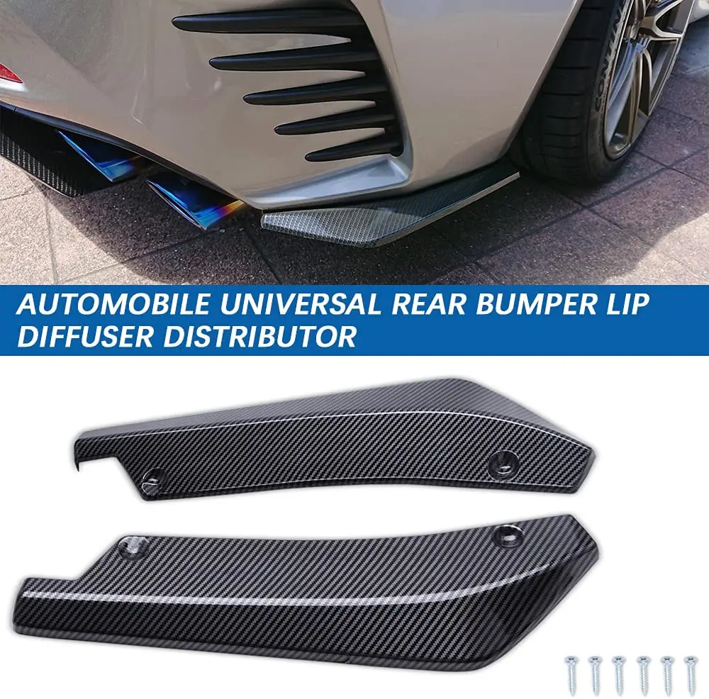 Universal Car Rear Bumper Splitters Fin Spoiler Side Canard Diffuser For Audi A3 A4 B6 B8 B7 B5 B9 A6 C5 C6 C7 A5 Q5 Q7 8P 8V 8L