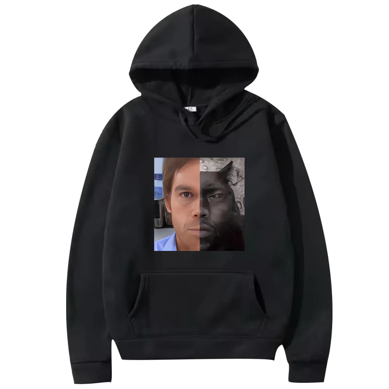 

Funny Dexter Face Cat Graphic hoodie 2025 men women fashion vintage Long sleeve Sweatshirt with print oversized hoodie unisex