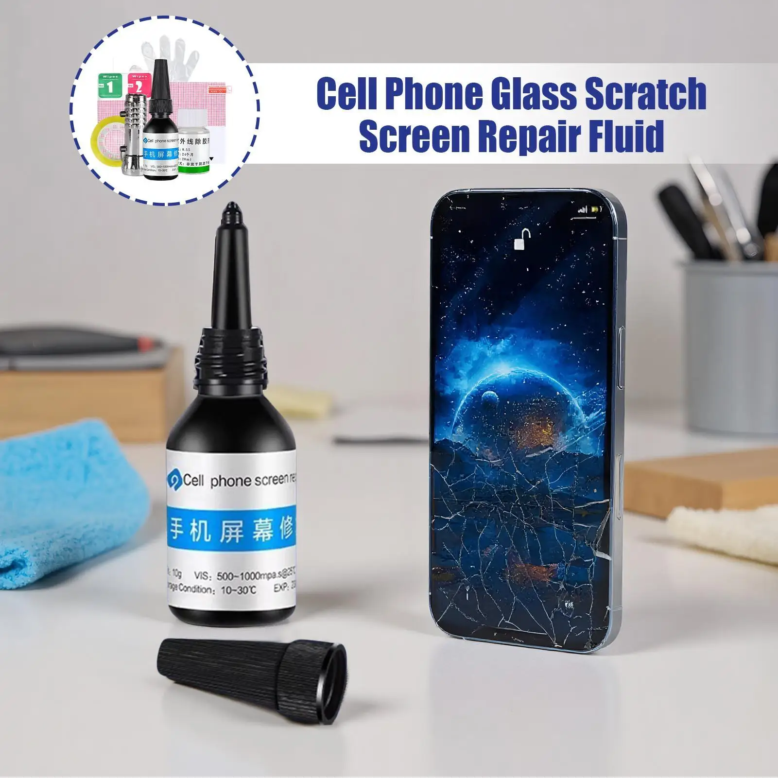 Liquid Screen Protector Cracked Screen Repair Glue Damage Fix Accessory for Smartphones Smart Watches Tablets