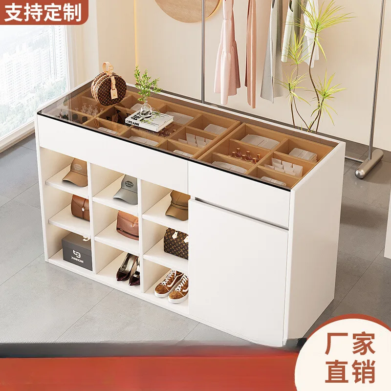 Clothing store display stand jewelry glass multi-layer display table