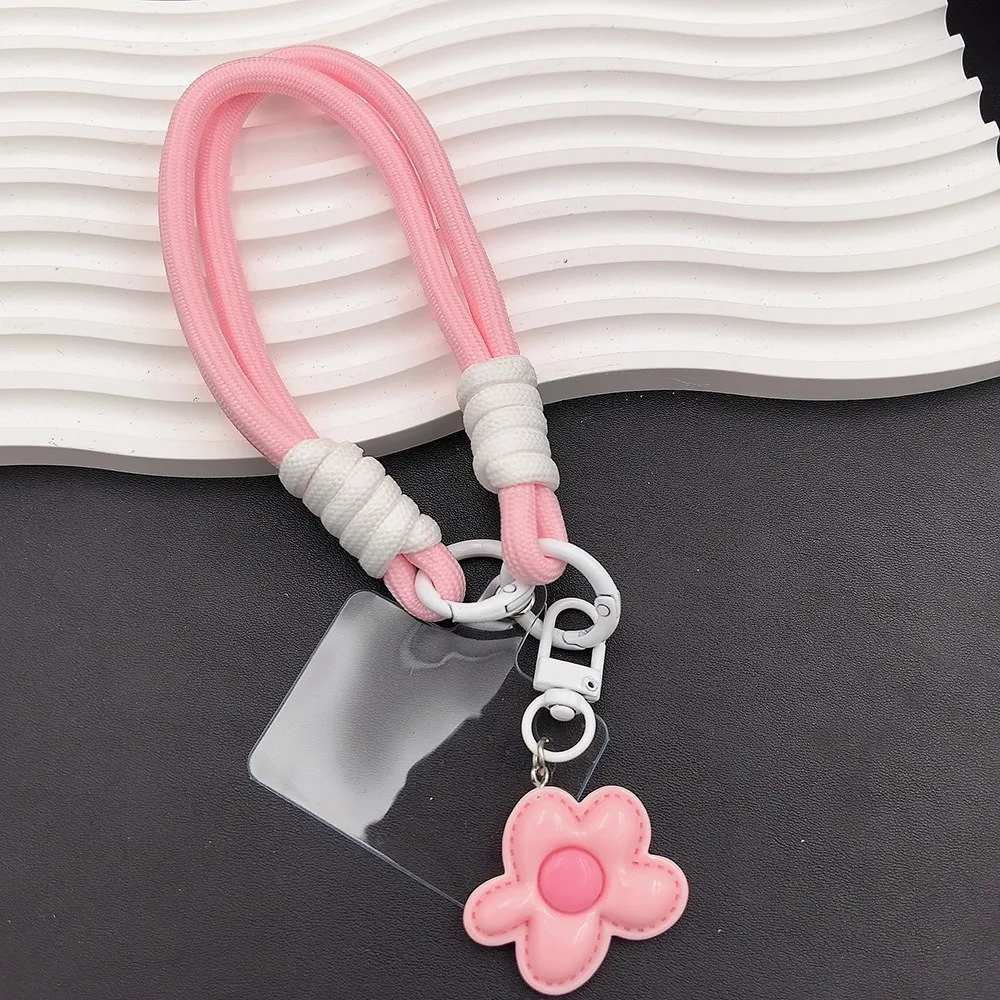 

Брелок-кулон, ремешок для мобильного телефона, цепочка для телефона ручной работы, кожаный ремешок с цветком, съемная веревка, аксессуары для телефона