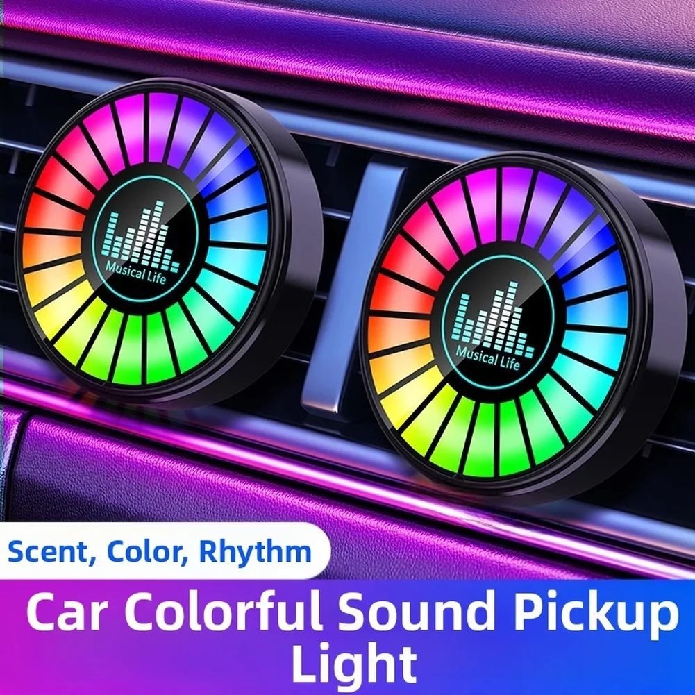 Sound Reactive Color As Shown In The Figure RGB Car Light Voice Activated Match Rhythm Vibration Sensor Auto On