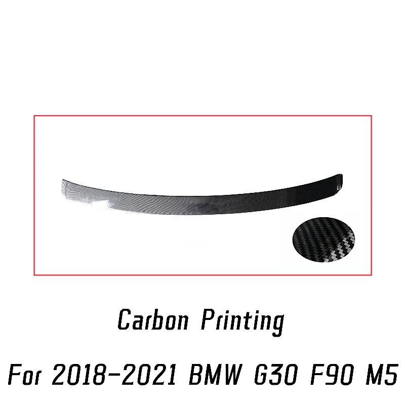 Rear Window Roof Car Spoiler Wing For BMW 5 Series G30 F90 M5 525i 2018-2021 ABS Plastic Black Carbon Tuning Accessories Styling image 3