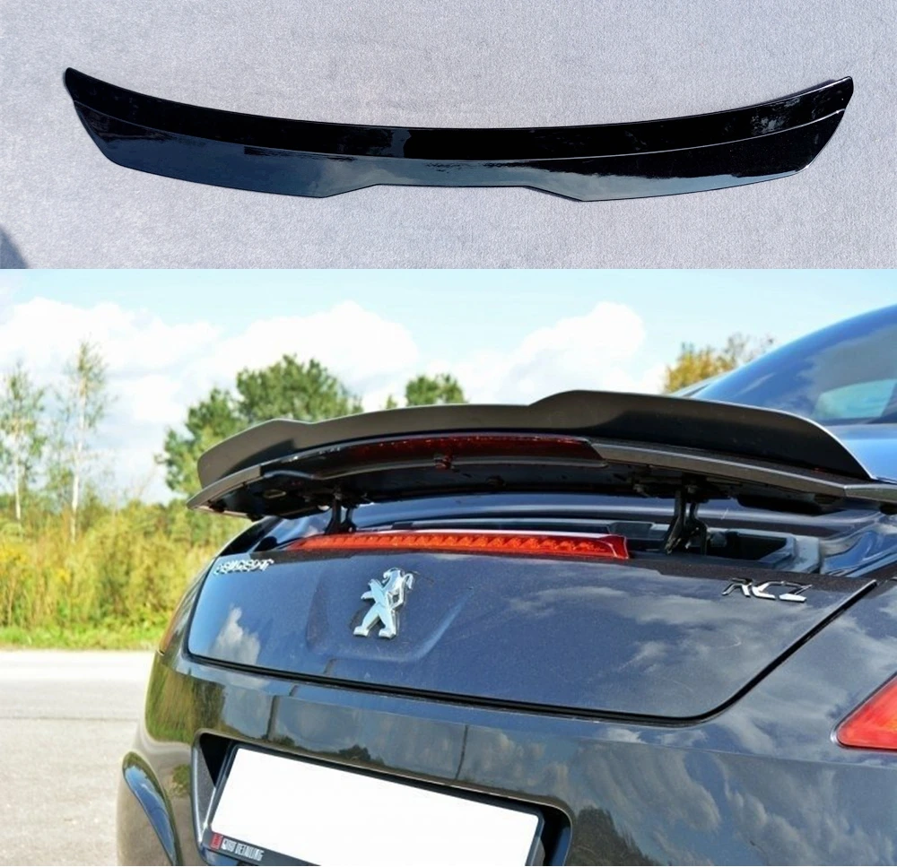 Rear Trunk Spoiler Wing for PEUGEOT RCZ 2010 2011 2012 2013 2014 2015 ABS Plastic Glossy Black Car Rear Top Spoiler Roof Wing