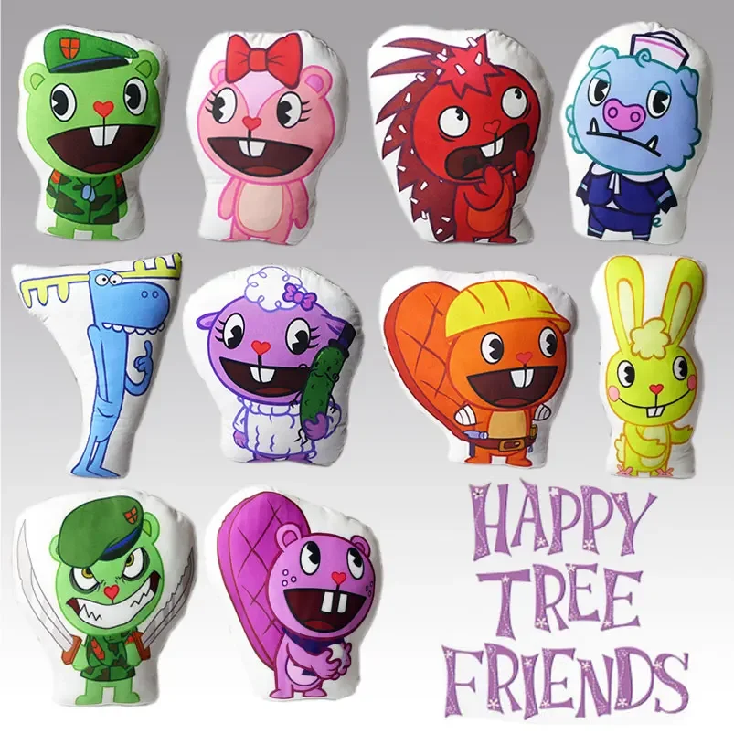 

Happy Tree Friends плюшевые игрушки HTF Nutty Flippy Flaky Giggles обнимашки Lumpy Sniffles подушка косплей кукла 40 см для подарка