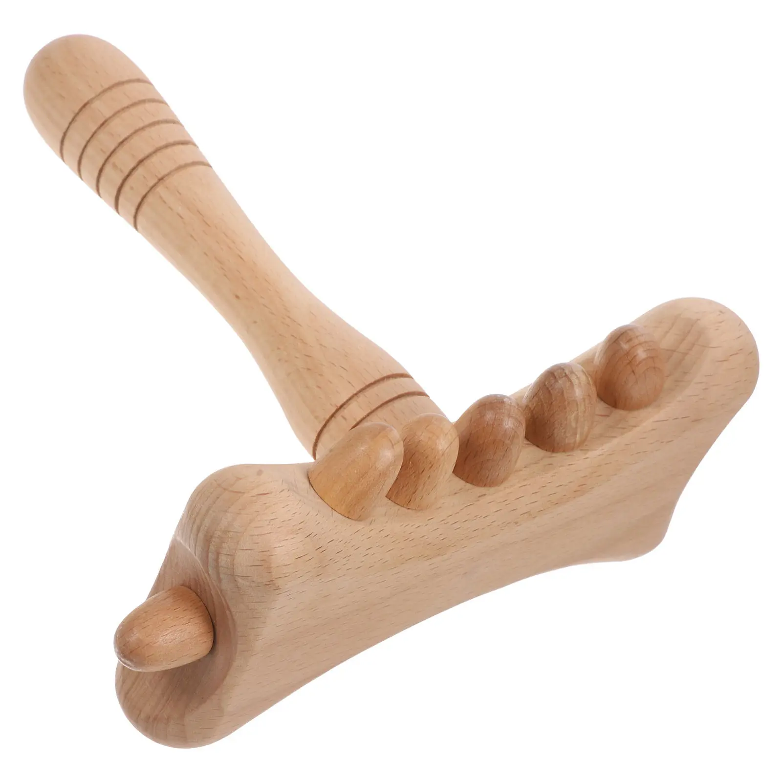 

Деревянный массажный стик для расслабления мышц шеи и спины, портативный ручной массажер для путешествий и домашнего использования, инструмент для массажа мышц.