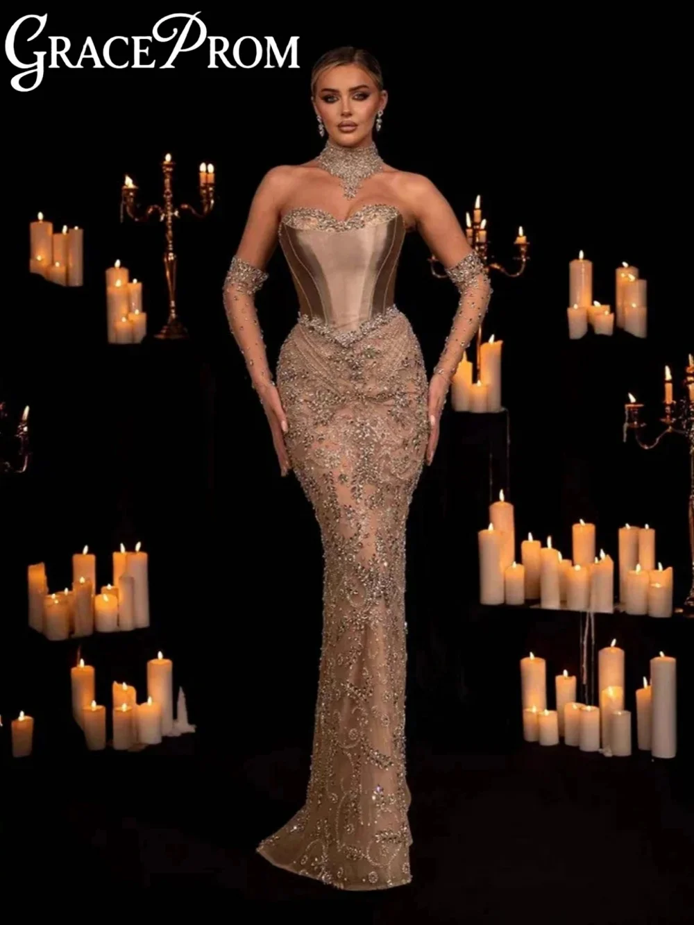 

Блестящее вечернее платье с кристаллами и вышивкой с корсетом, вечернее платье с вырезом в форме сердца, банкетные платья по индивидуальному заказу без перчаток