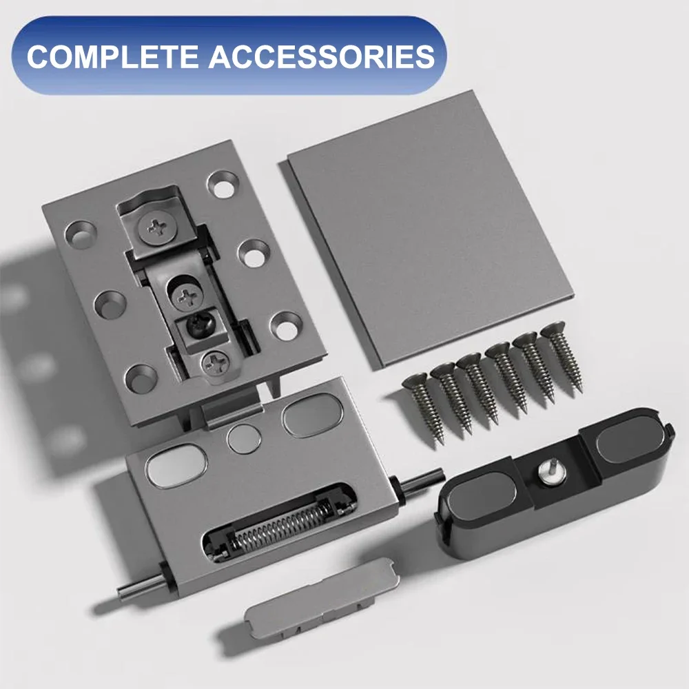 

1Set Hidden Door With Pin-type Hinge Cabinet Hardware Three-dimensional Adjustable Invisible Hinge Buffer Hidden Wardrobe Hinge