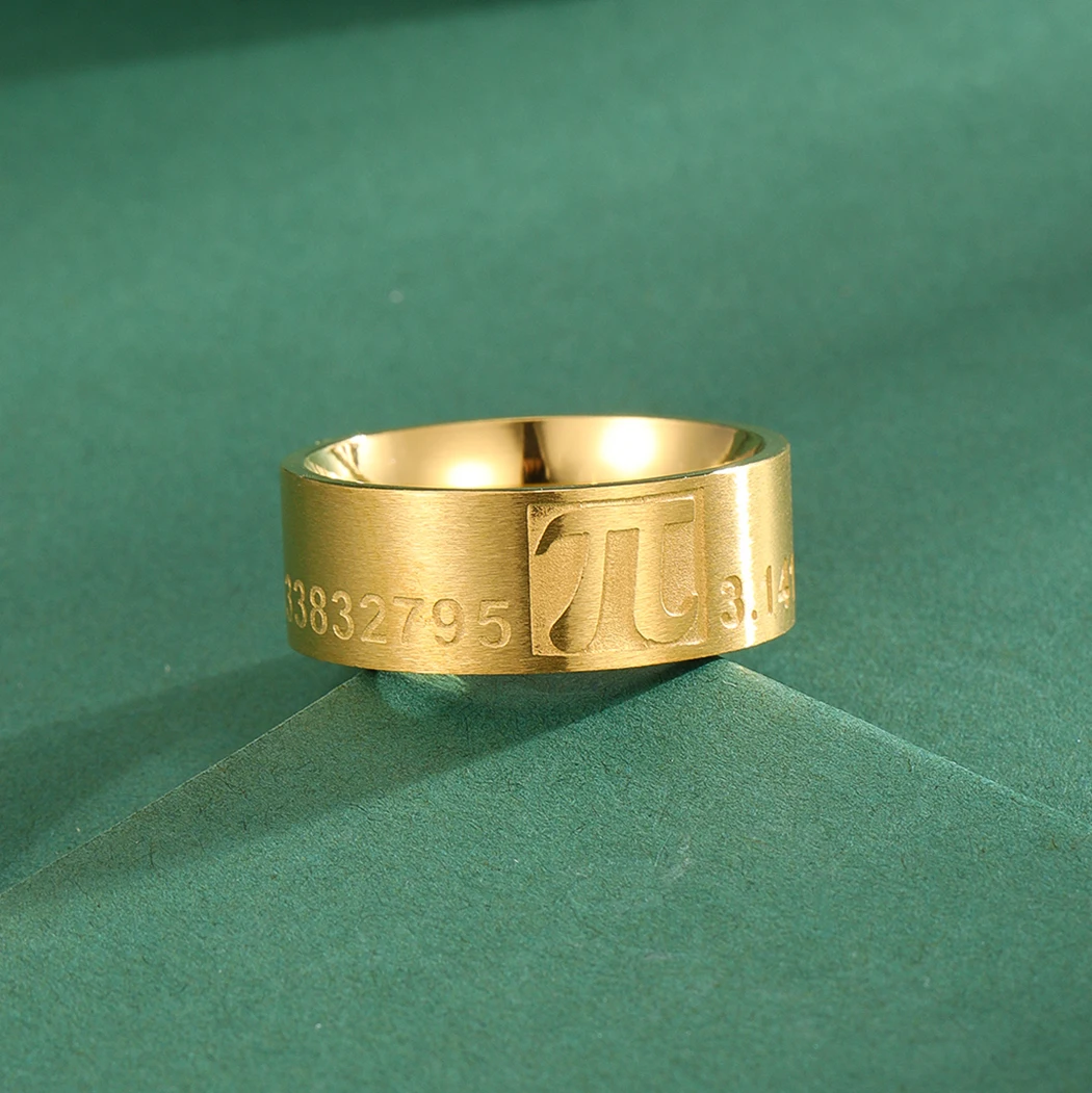 Chengxun – L’Anneau en Acier Inoxydable à Symbole Mathématique pour Hommes et Femmes : Un Bijou de Promesse Unique et Élégant