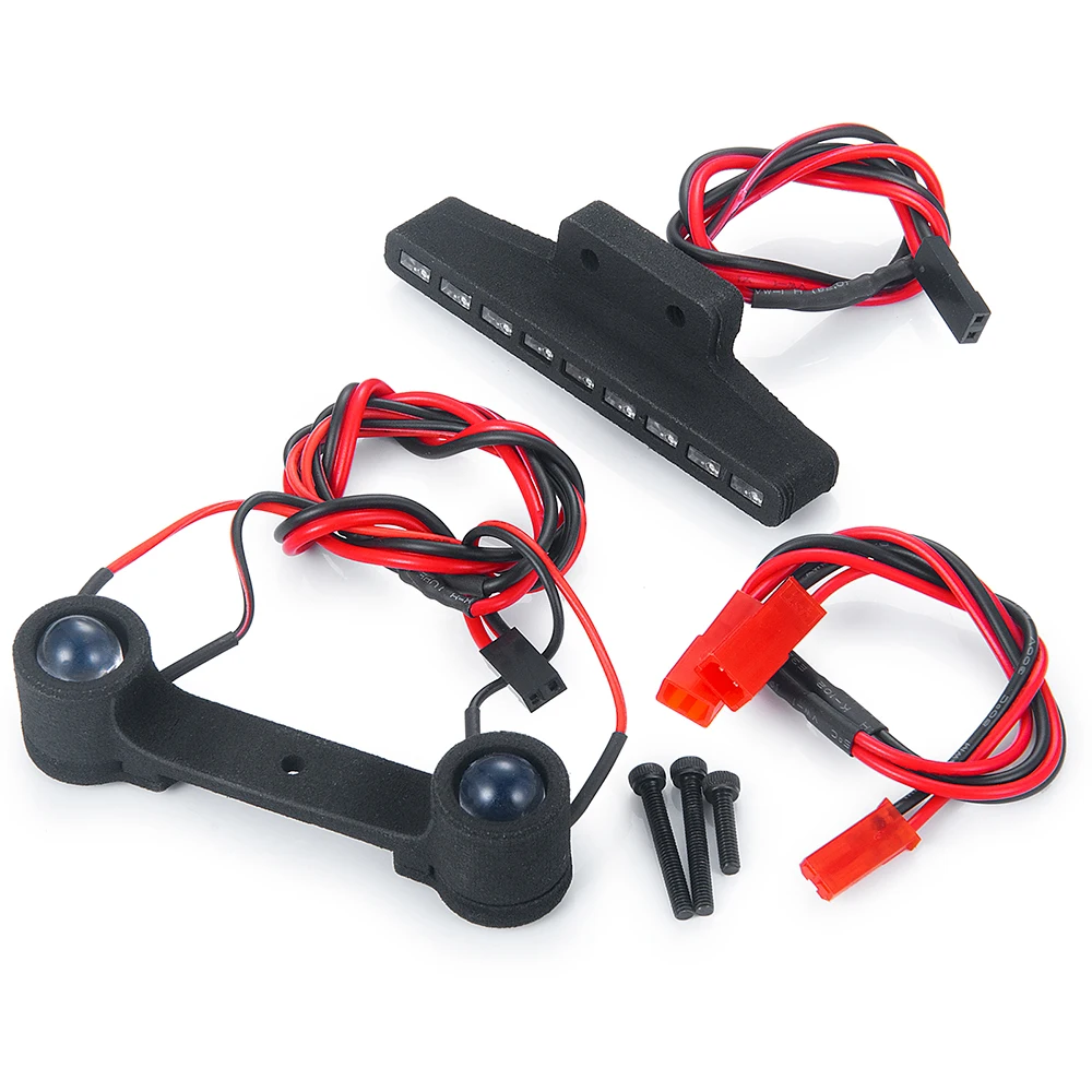 TRINOOD RC LED Lights Front & Rear Taillight Spotlight Lamp Bar for 1/16 Mini E-RVEO #71076-3 RC Car Buggy Parts