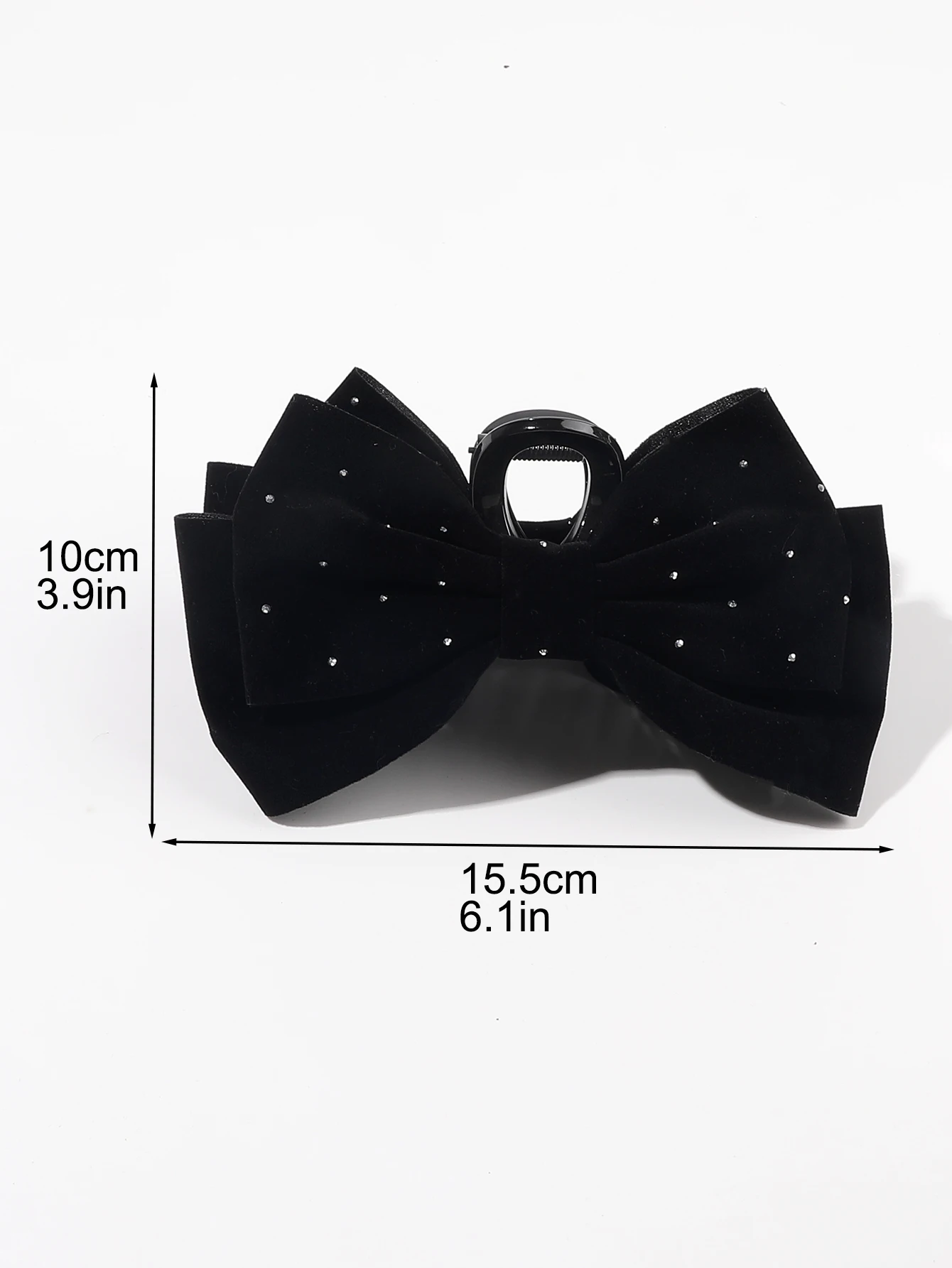 Premium Hair Clips for Women: Bow-knot Claw Clips for Thick and Thin Hair, Big Non-slip Bow Clips in Black