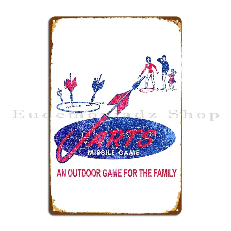 Jarts Missile Game Metal Sign Garage Pub Personalized Designing Home Tin Sign Poster