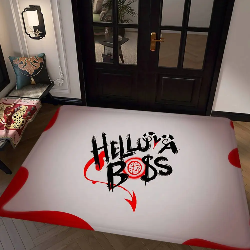 Anime H-Helluva boss Room Mats Cheaper Anti-slip Modern Living Room Balcony Printed Welcome Rug