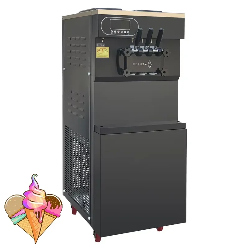 Ice Cream Making Machine 25-28L/H 3 Flavors Automatic Commercial Soft Serve Ice Creaam Maker Icecream Machine for Business