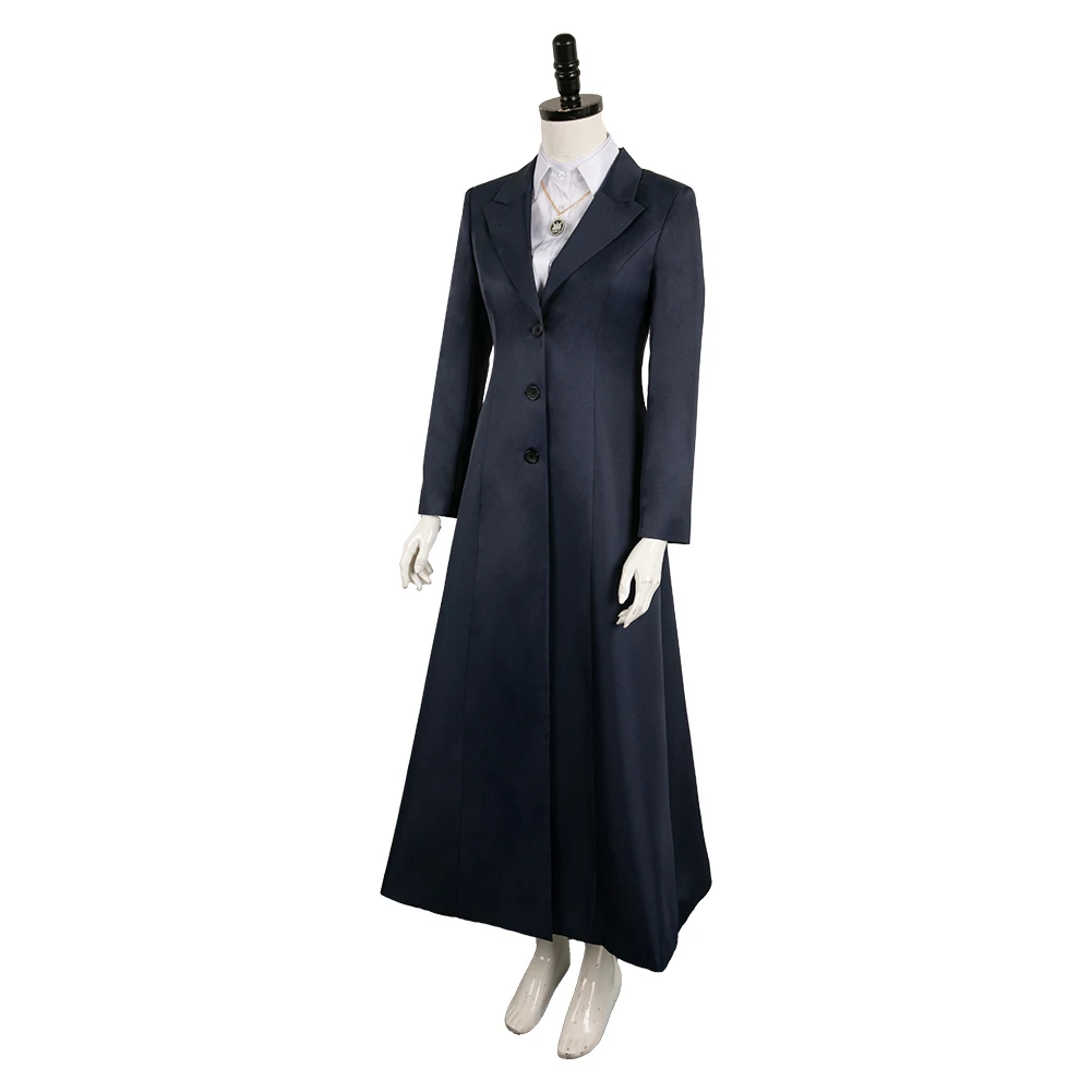 Costume de Cosplay Agatha pour Femme Adulte, Chemise, Manteau, Collier, Tenues d'Halloween, Carnaval, ixTrempée