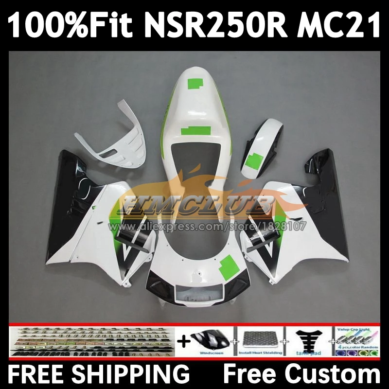 Injection For HONDA NSR 250 MC21 PGM3 white green NSR250R 90 91 92 93 94No.06 NSR250 R RR NSR 250R 1990 1991 1992 1993 Fairing