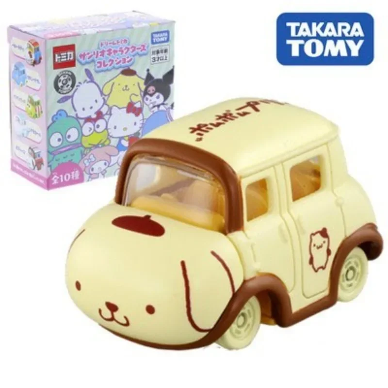 HelloKitty Kuromi Purin Blossom Limited Edition Cartoon Cute Alloy Car Model Girl Toy Gift Car Jewelry Decoration