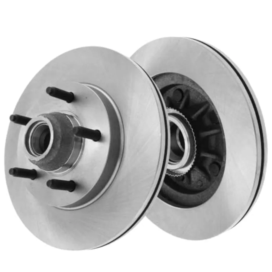 Front Brake Kit for 2WD 2000-2003 Ford F-150 2002 Lincoln Blackwood 5 Lugs Ceramic Brake Pads Disc Rotors Replacement Black