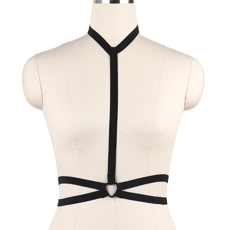 

Hollow Bra Sexy Women Body Harness Belt Adjustable Breathable Crop Top Cage Bra Pastel Goth Clothes Bondage Lingerie