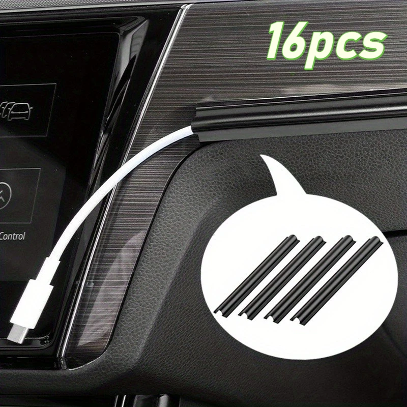 16pcs Car Interior Cable Line Sleeve Protector Universal Hidden Wire Cover Car charging data cable arrangement harness