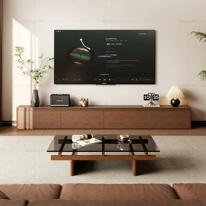 Display Cabinet 65inch Tv Stand Table Living Room Modern Floor Units Large TV Cabinet Outdoor Luxury Wooden House Furniture