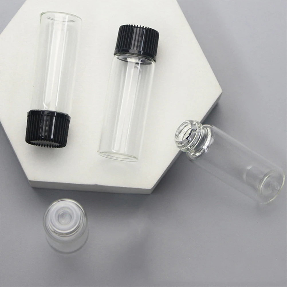 50Pcs Essential Oil Bottle Leakproof Travel Bottles Portable Refillable Sub-Packing Bottles 4Ml Transparent Glass